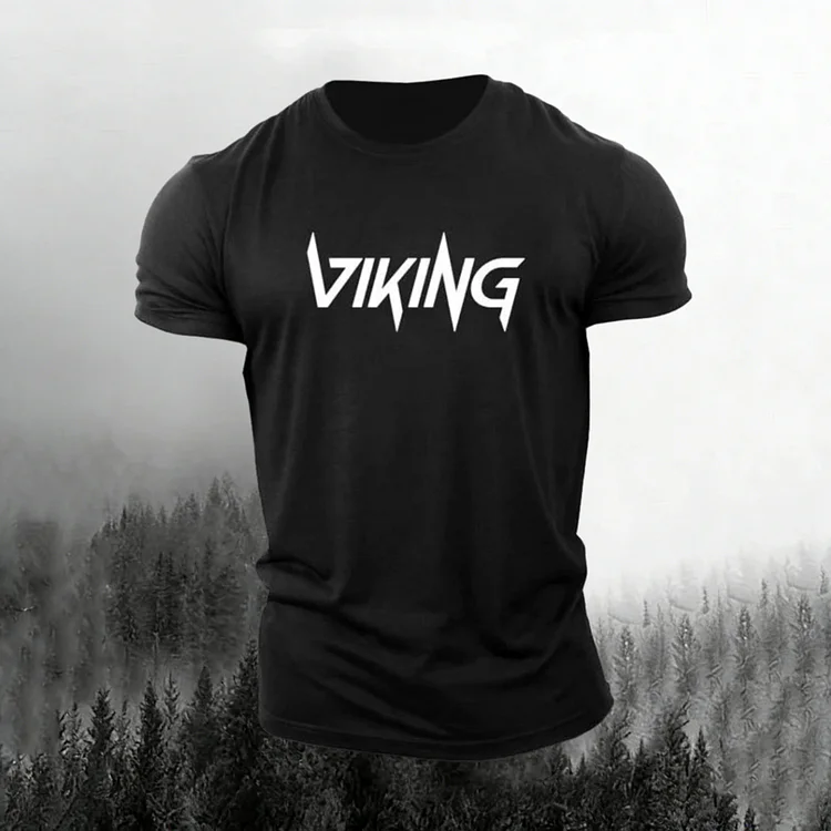 Men's Viking Print Short Sleeve T-shirt