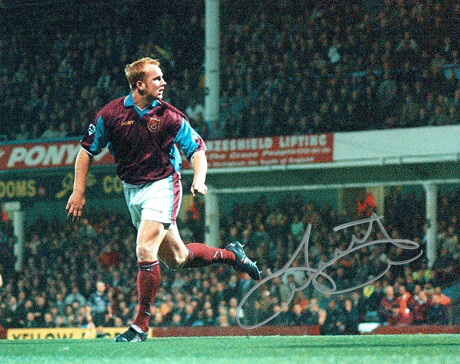 John HARTSON West Ham United Legend SIGNED Autograph 10x8 Photo Poster painting AFTAL COA