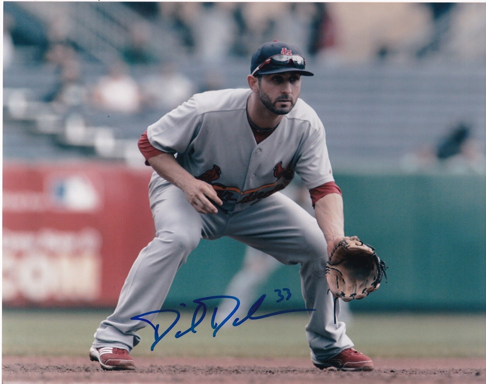 DANIEL DESCALSO ST. LOUIS CARDINALS ACTION SIGNED 8x10