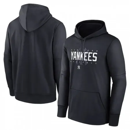 Men's New York Yankees Navy Pregame Performance Pullover Hoodie PF8E