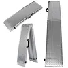 [US Local Warehouse] 2PCS 85 Inch Aluminum Motorcycle Ramp with Handle Truck Ramps with Safety Straps and Gloves Heavy Duty Folding Loading Ramps for Pickup Trucks