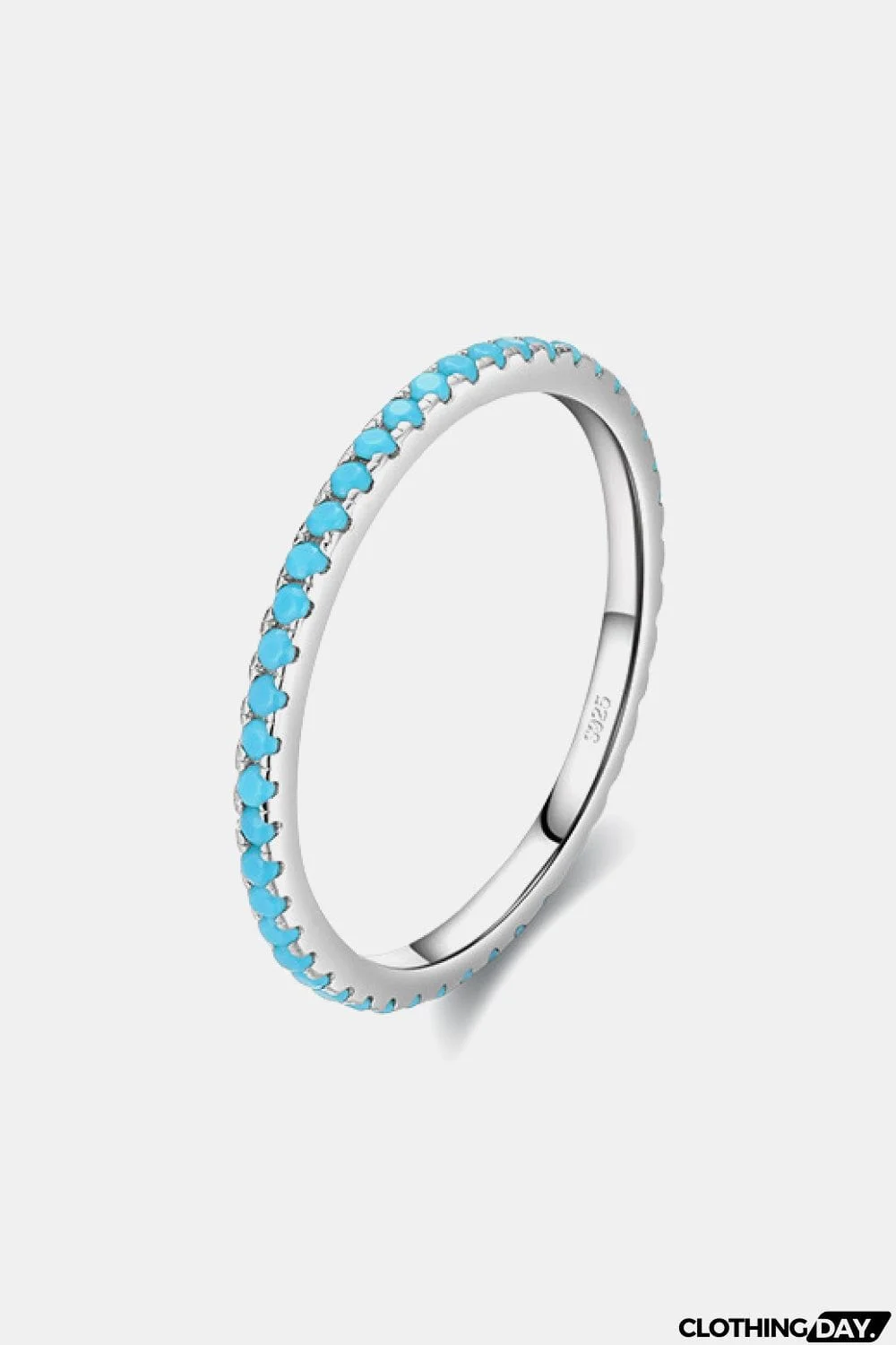 925 Sterling Silver Artificial Turquoise Ring