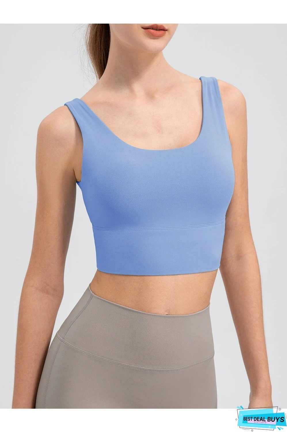 Scoop Neck Wide Strap Active Tank