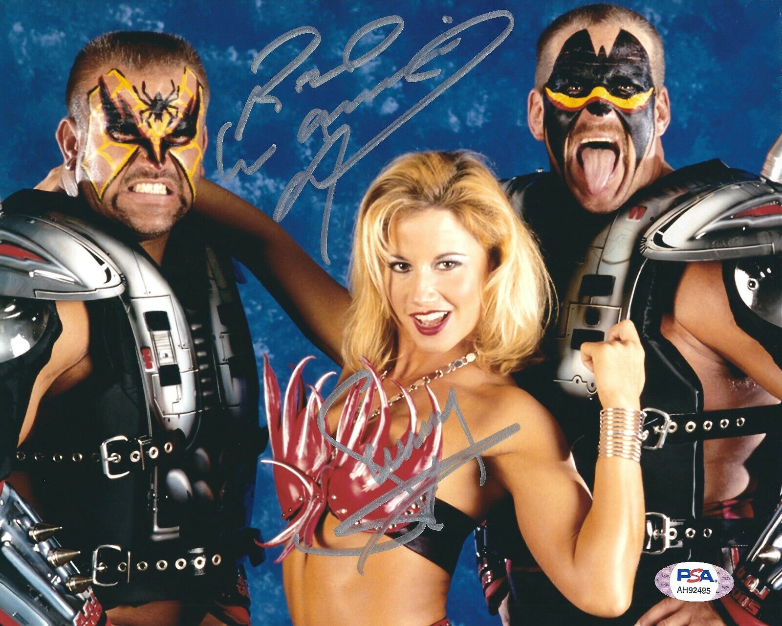 Road Warrior Animal & Sunny Signed Wrestling 8x10 Photo Poster painting PSA AH92495