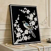 DIY Pearl Painting Magpie with Frame for Home Wall Decor(30x40cm)