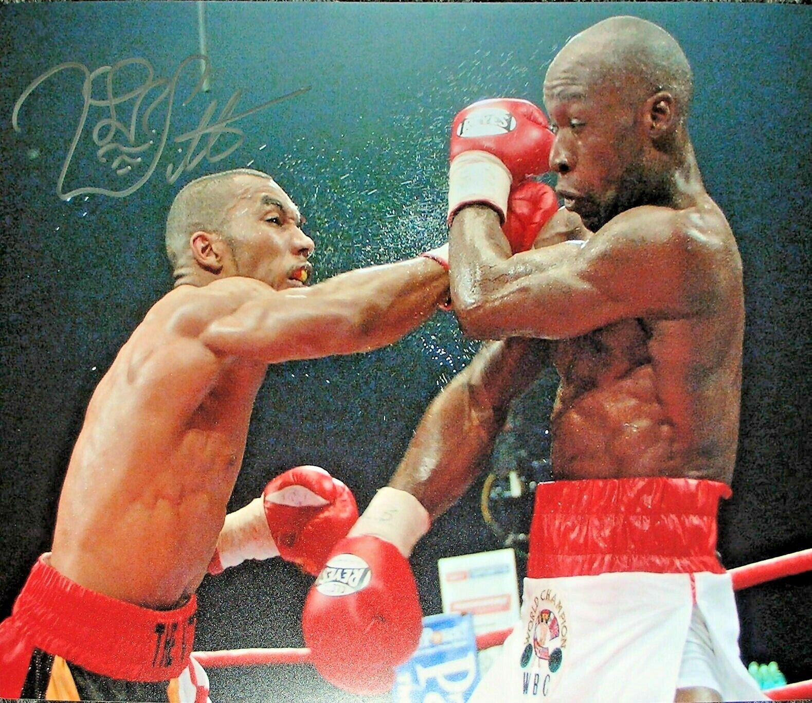 JUNIOR WITTER WORLD CHAMPION SIGNED 10X8 BOXING Photo Poster painting WITH PROOF & COA