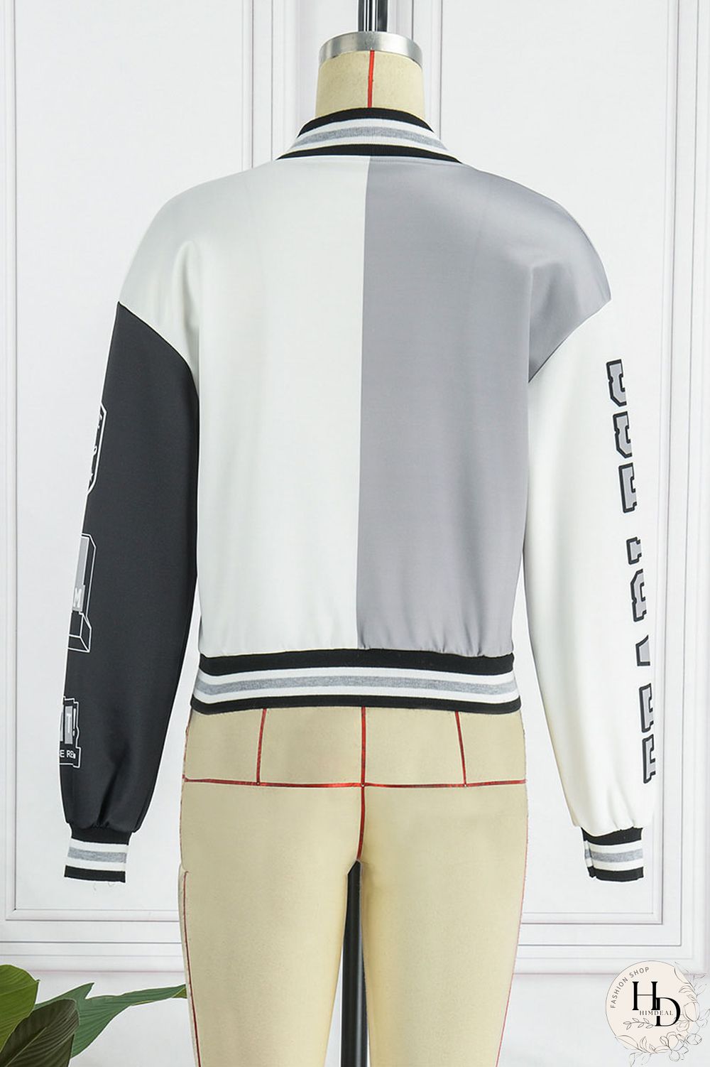 Rose Red Casual Street Print Patchwork Buckle Outerwear(Subject to Actual Product)