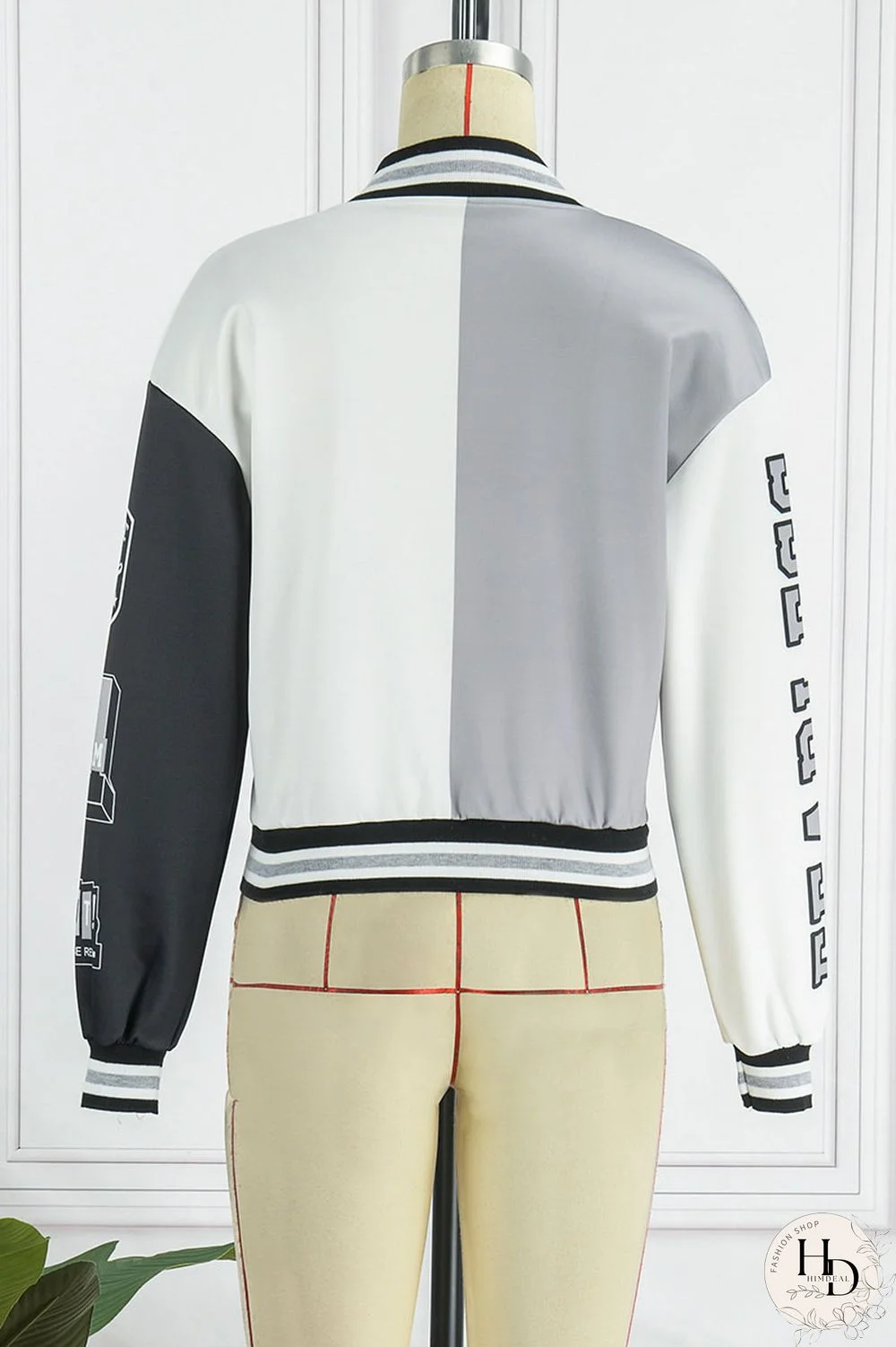 Rose Red Casual Street Print Patchwork Buckle Outerwear(Subject to Actual Product)