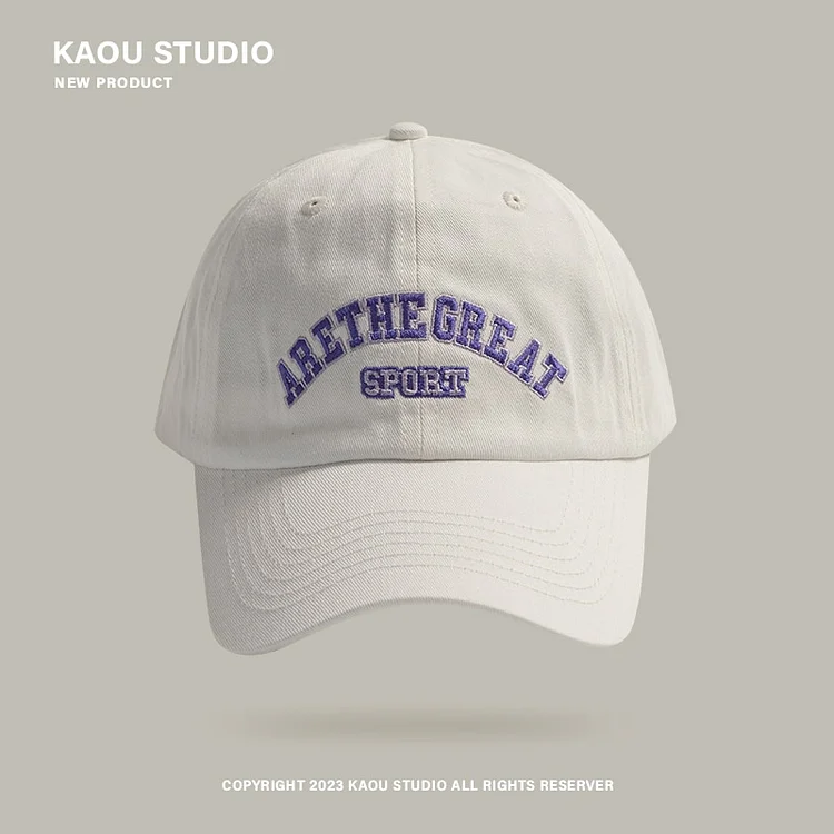 Korean Hat Womens Spring and Autumn All-Match Peaked CapEmbroidered Couple Mens Outdoor Leisure Baseball Cap