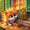 Diamond Painting-DIY Crystal Rhinestone Funny Cat(Box Packaging)