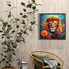 Diamond Painting-DIY Full Round Drill Lion(40*40 CM)