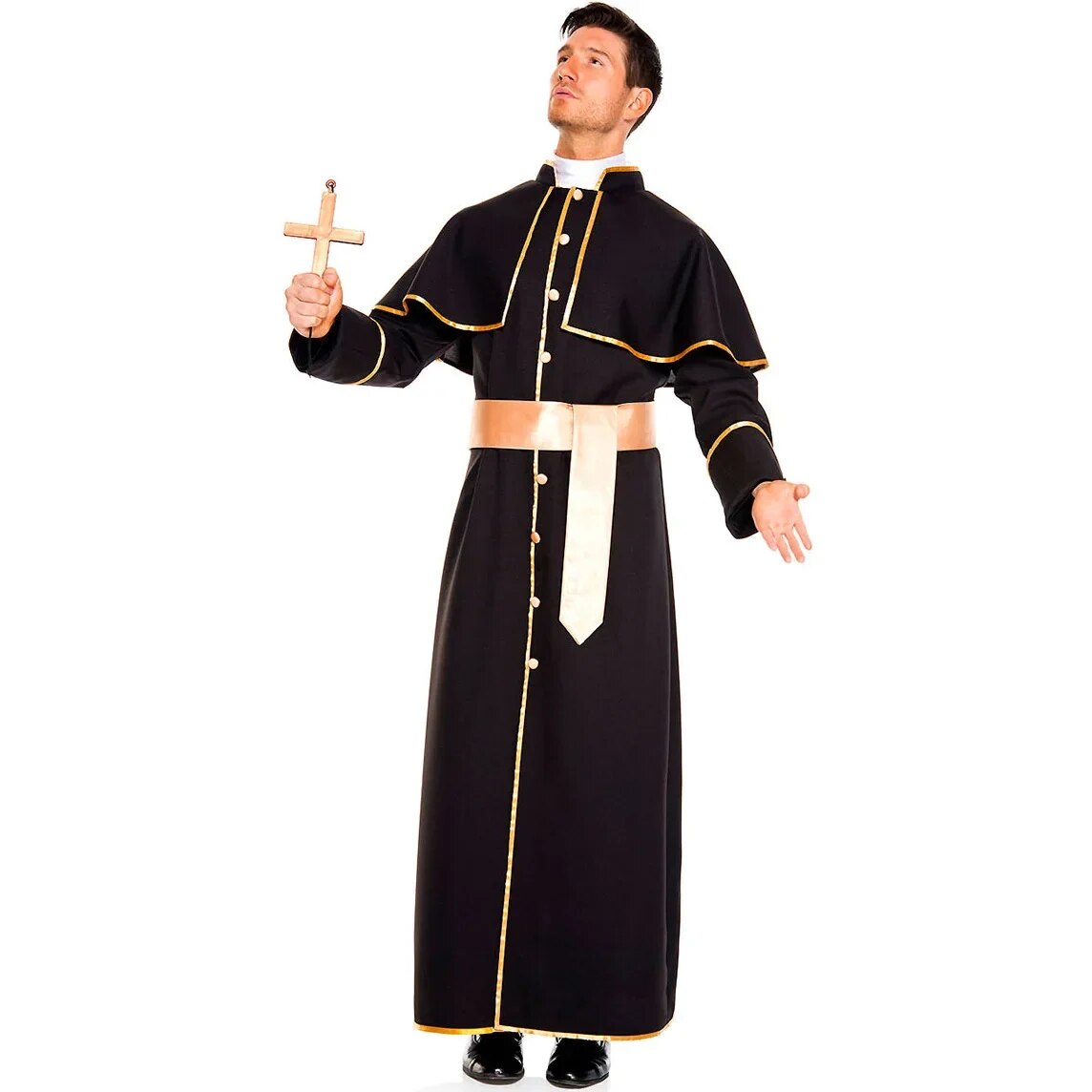 [Wetrose] In Stock Halloween Missionary Cosplay Costume Sacred Nun Exorcist Priest God Father Monk For Man Woman Couple Full Set
