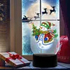 DIY Diamond Painting 7 Color Night Light Lamp Home Decoration Ornament Gift Kit(Snowman)