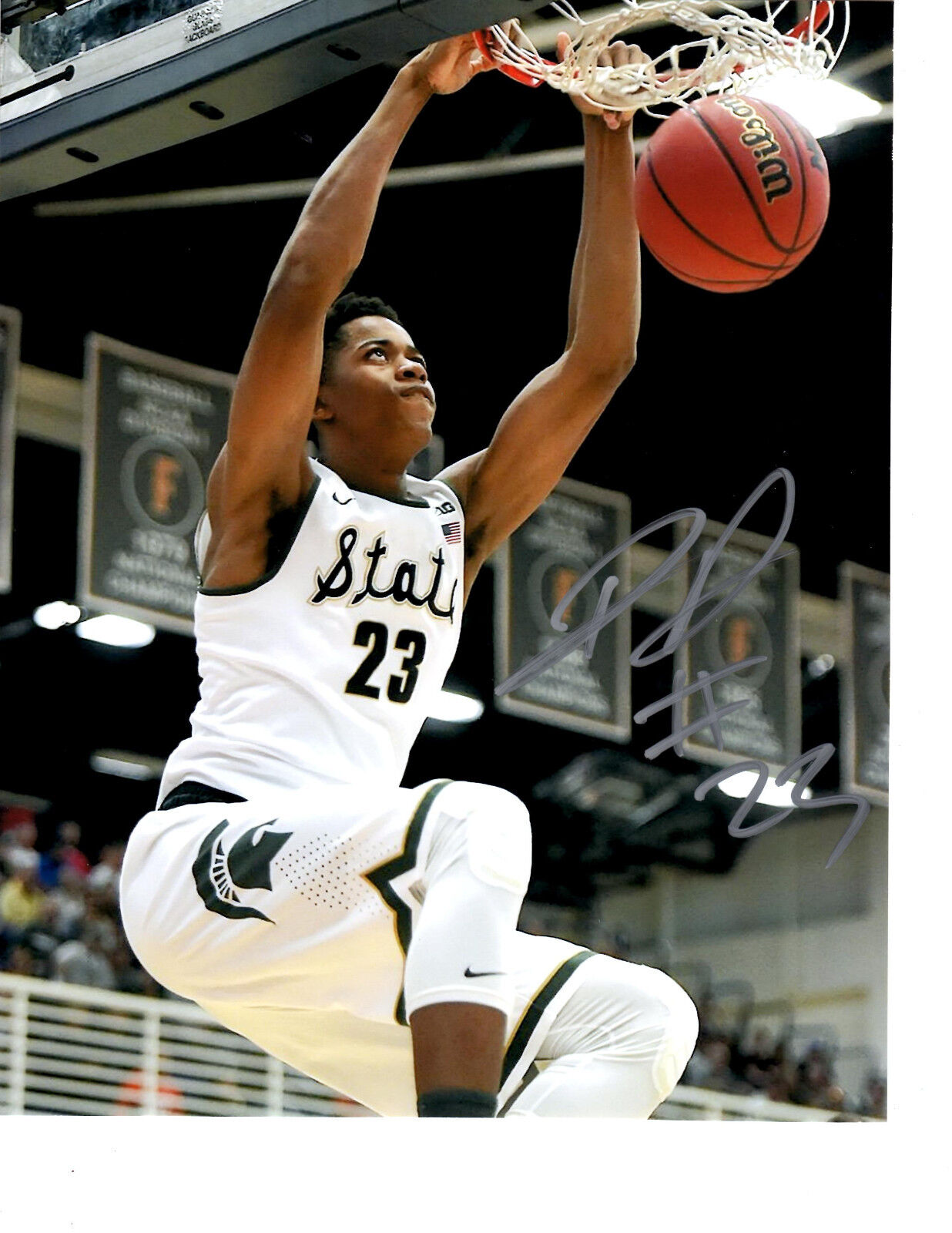 Deyonta Davis Michigan State Spartans hand autographed signed 8x10 Final Four#!