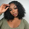 Hot Sale Glueless Brazilian Natural Black Curly Bob Wig