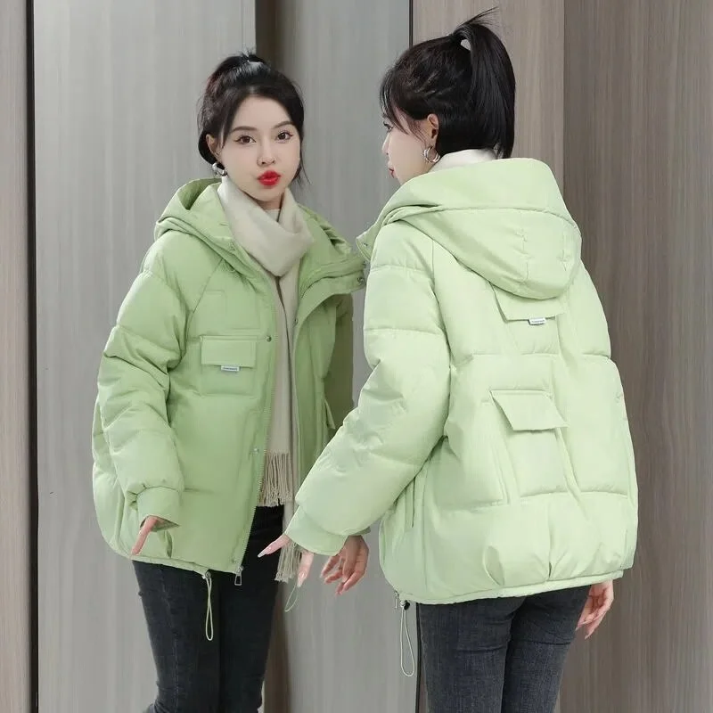 2023 New Winter Jacket Down Cotton Padded Parkas Hooded Women Thick Warm Coat Female Snow Wear Coats Outerwear