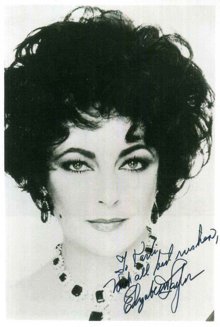 ELIZABETH TAYLOR Signed Photo Poster paintinggraph - Beautiful Film Actress - Preprint