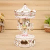 European retro double-layered carousel music box 