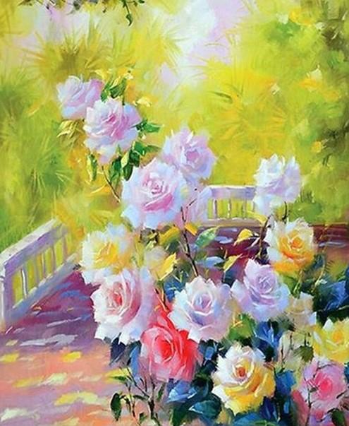 

Spring Roses – Paint By Numbers - 40*50CM, 501 Original