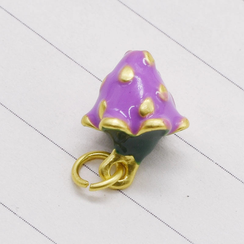 1 Piece 14*11mm Alloy Strawberry Pendant Jewelry Accessories
