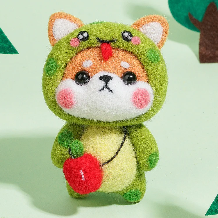 FeltingJoy - Shiba Inu Needle Felting Kit - Snake