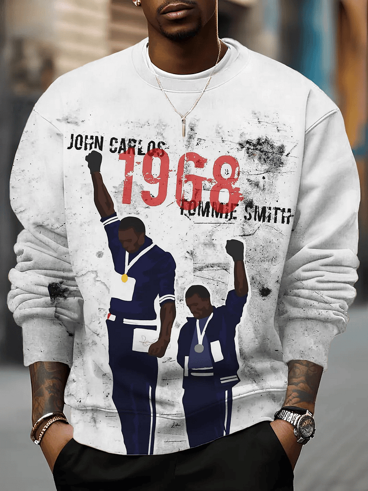 Man's Black History Long Sleeve Sweatershirt 