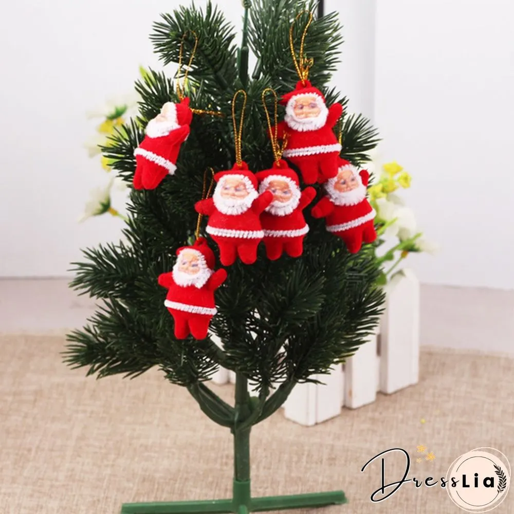 Pcs Mini Santa Claus Pendants Hanging Ornament Festival Xmas Decor Christmas Decorations