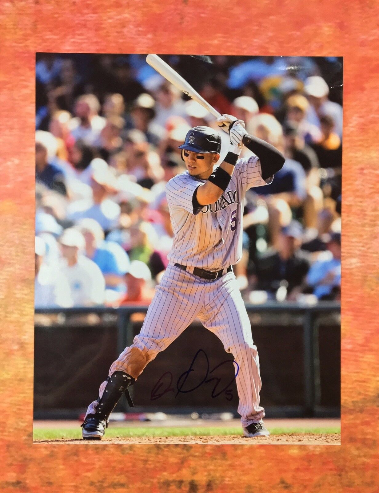 GFA Colorado Rockies * CARLOS GONZALEZ * Signed 11x14 Photo Poster painting COA