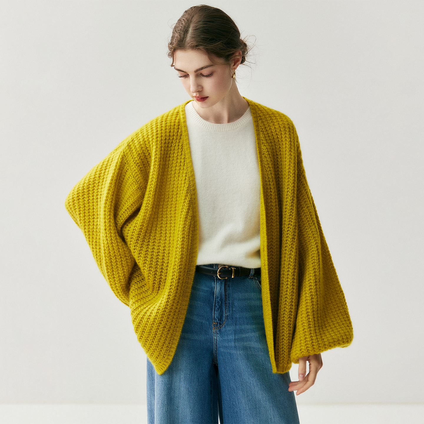 Women's Oversized Cashmere Cardigan REAL SILK LIFE