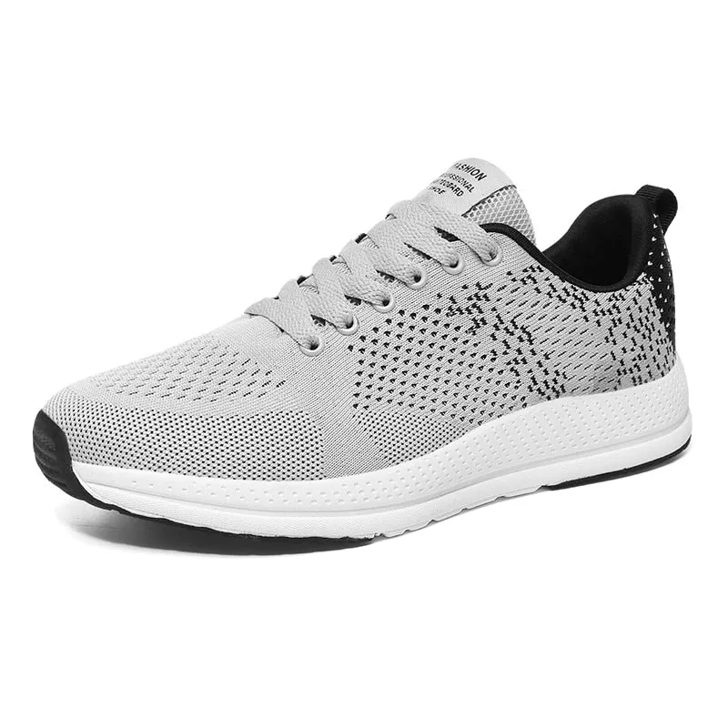 2021 Summer New Men Sneakers Fashion Breathable Mesh Casual Lace Up Sport Shoes Outdoor Lightweight Running Shoes Big Size