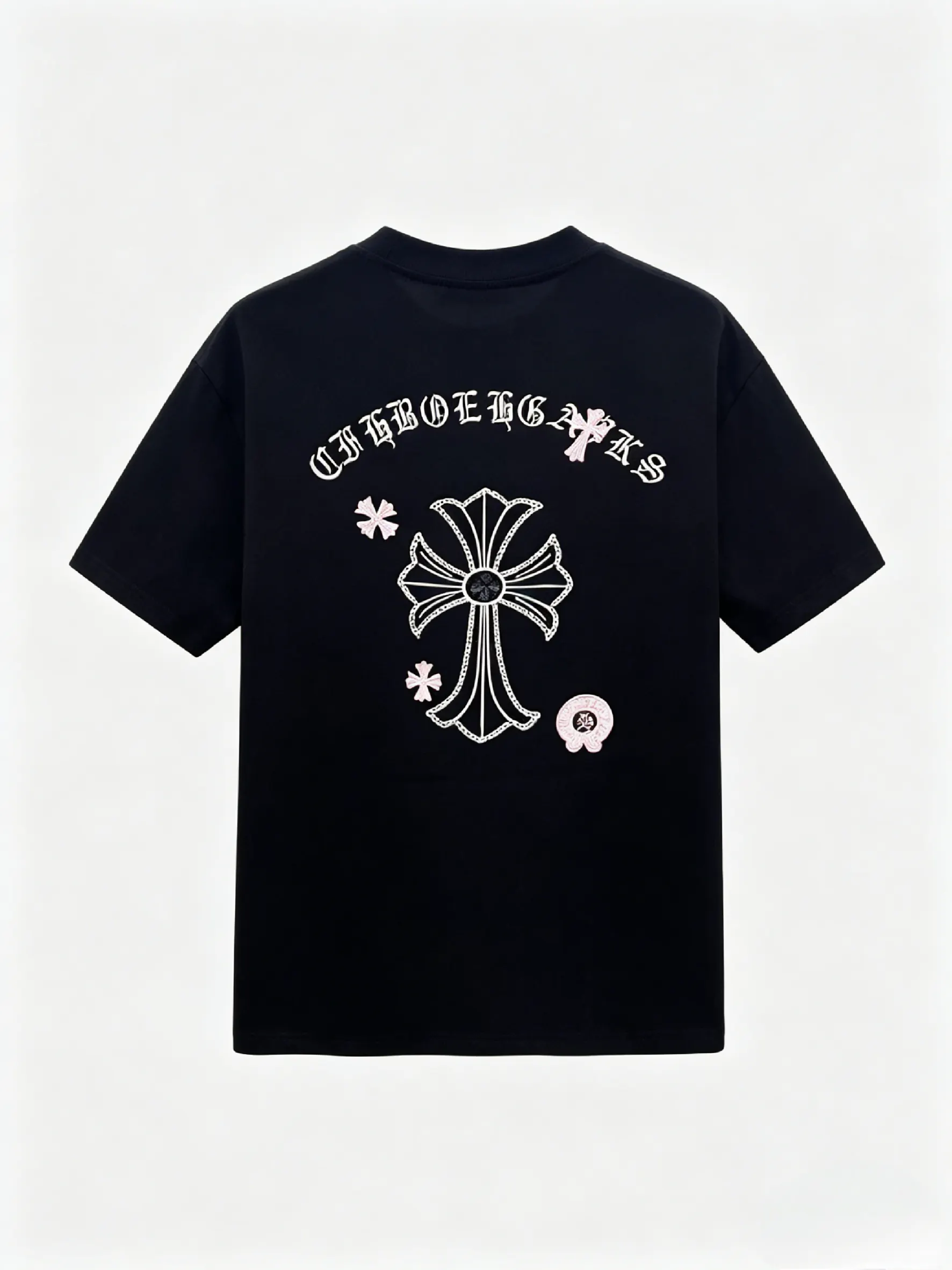 Gothic Cross Print T-Shirt - Back View
