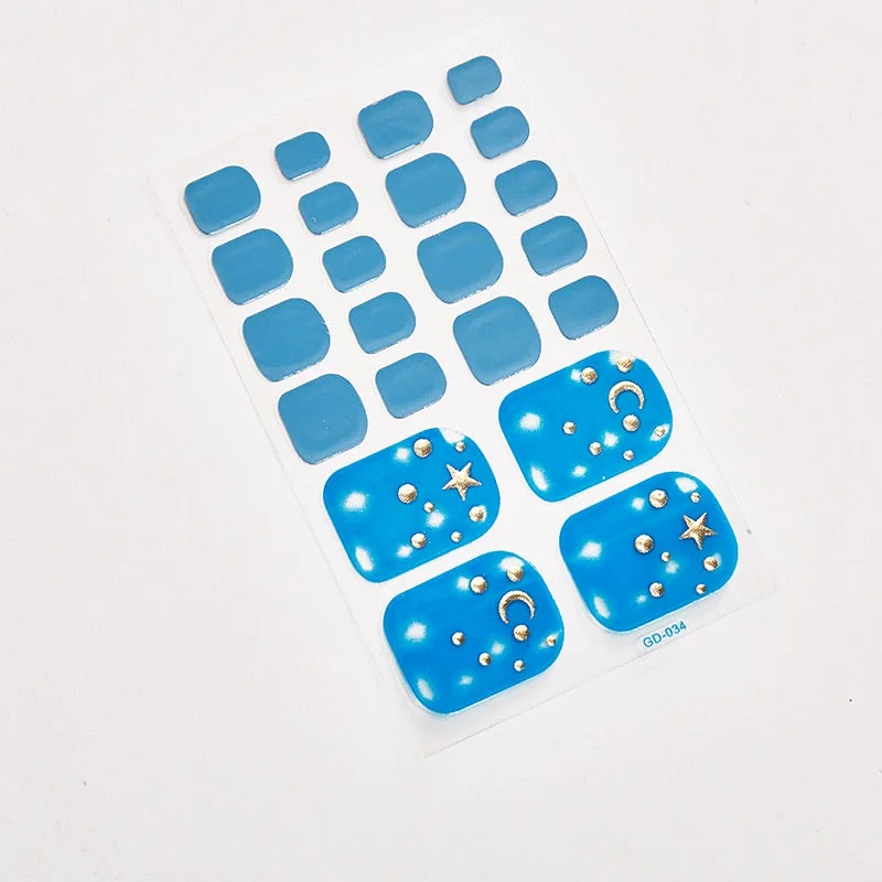 22 Tips/Sheet Designer Nail Decals Full Cover Nail Stickers Nail Designs Full Beauty Nail Art Stickers Creative Nail Decoration