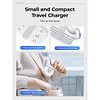 Travel Power Strip, ORICO 4 Outlets 2 USB Ports (1 USB C) with 4FT Wrapped Short Extension Cord Small Power Strip