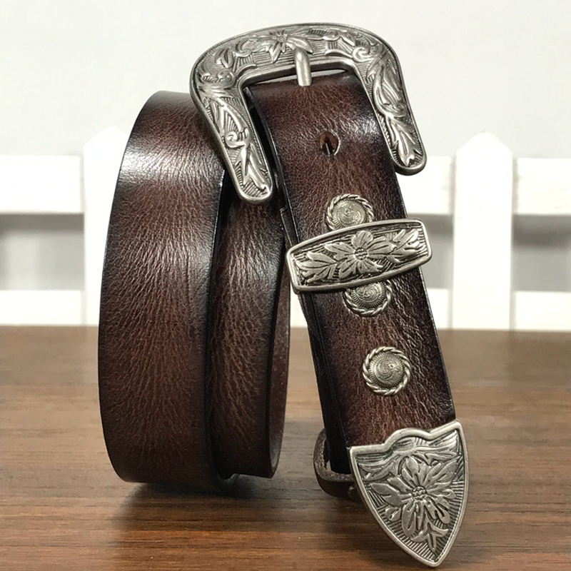 Vintage Carved Cowhide Women Belt DANRRIO.COM DANRRIO