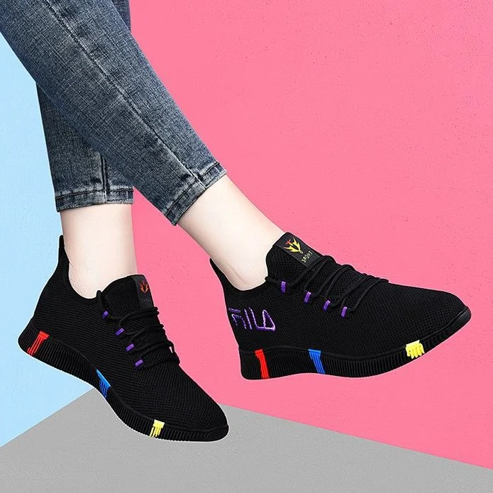Women Platform Sneakers 2020 New Spring Fashion Women Casual Shoes Breathable Mesh Shoes Woman Black Sneakers Tenis Feminino