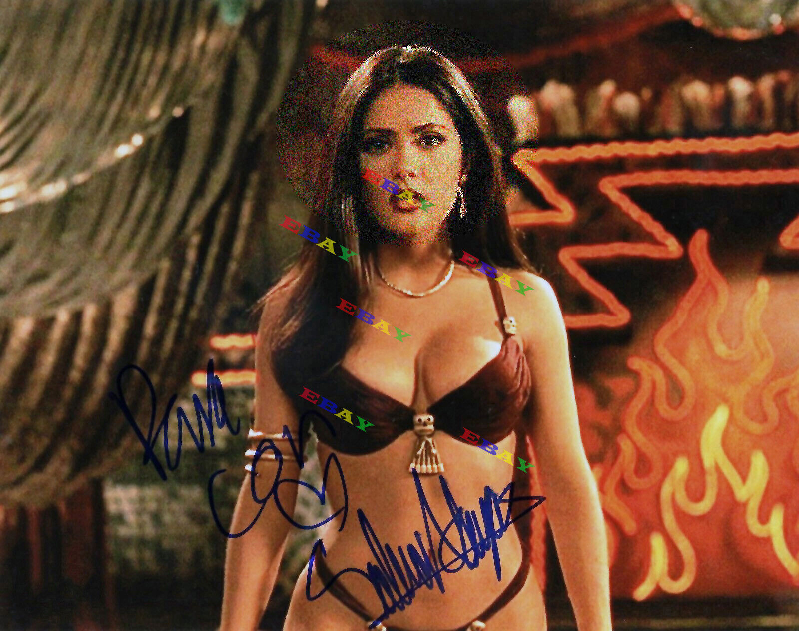 SALMA HAYEK FROM DUSK TILL DAWN Autographed Signed 8x10 Photo Poster painting Reprint