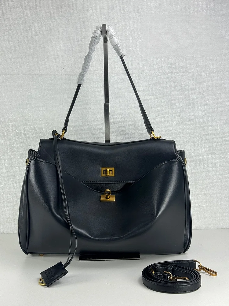 Designer 2024 New Fashion Genuine Leather Casual Solid Color Shoulder Crossbody Large Capacity  Handbag