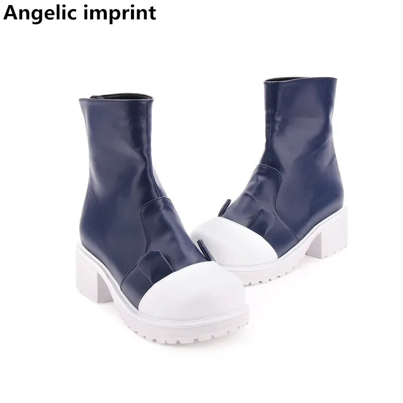 VCshoesMori Girl Women Short Ankle Boots Lady Lolita Shoes Woman Princess Mid Heels Dress Pumps Rabbit Ears 5cm
