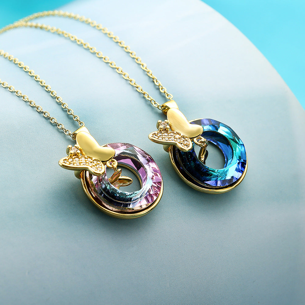 Butterfly Geometric Copper Pendants