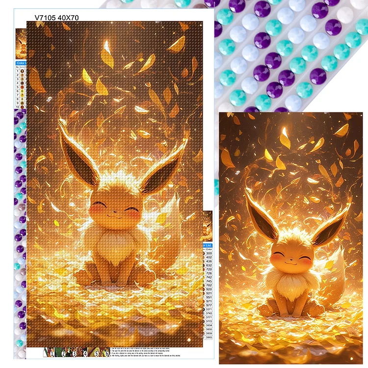 Full Round Diamond Painting - Pokémon 40*70CM