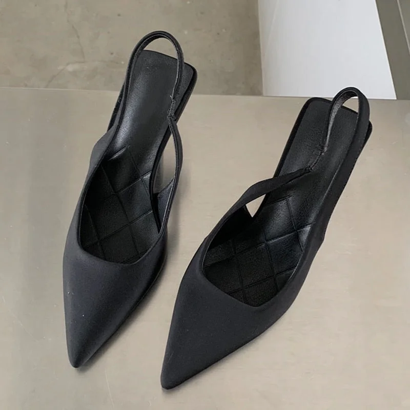 Size 35-41 Purple Thin High Heels Pumps Fashion Pointed Toe Slip-On Ankle Strap Stiletto Slingbacks Sandals Women Dress Shoes