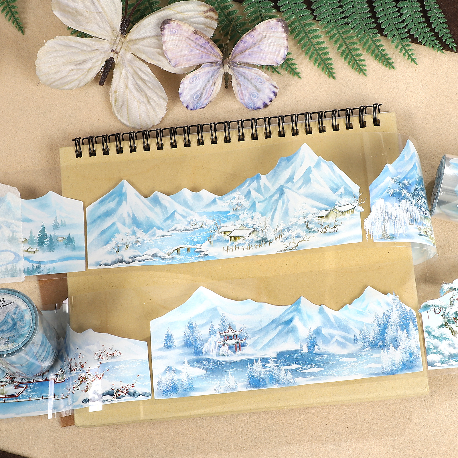 PET 테이프 - 70mm*5m 빈티지 겨울 설산 풍경