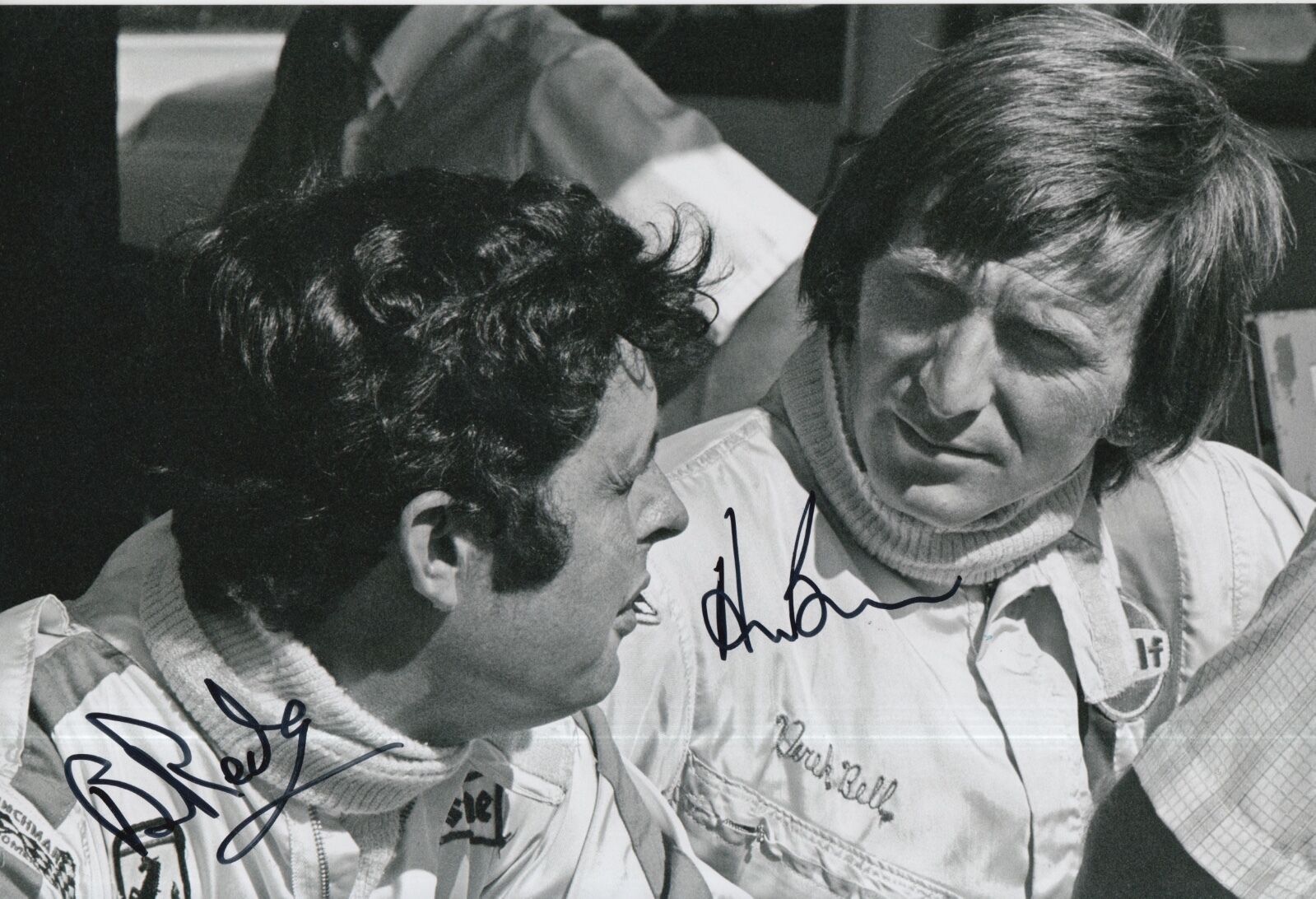 Brian Redman and Derek Bell Hand Signed 12x8 Photo Poster painting F1.