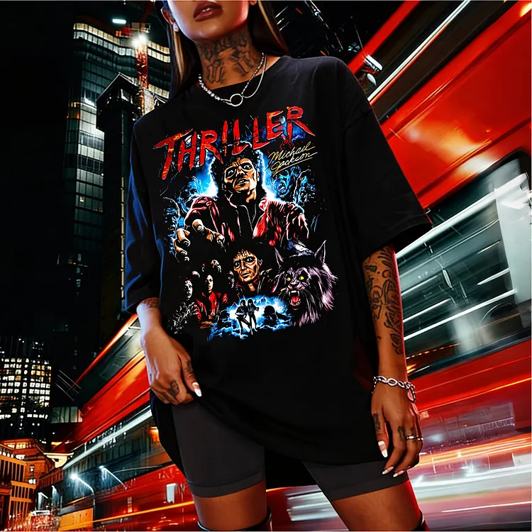 Thriller Michael Jackson Printed Women's T-shirt