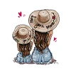 (Stamped/Counted) Mother And Daughter-14CT Cross Stitch 42*47cm/16.54*18.5in(Brand)
