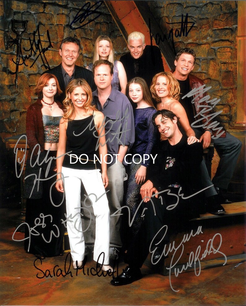 BUFFY The VAMPIRE SLAYER Cast 8 x10 20x25 cm Autographed Hand Signed Photo Poster painting