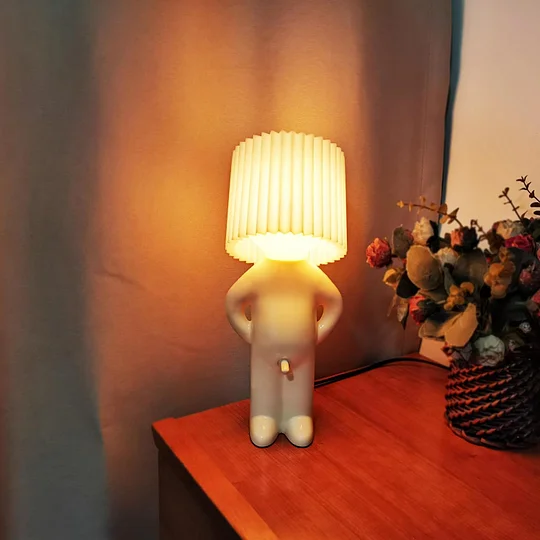 Modest Mike Lamp, A Little Shy Man Lamp, Creative Funny Shy