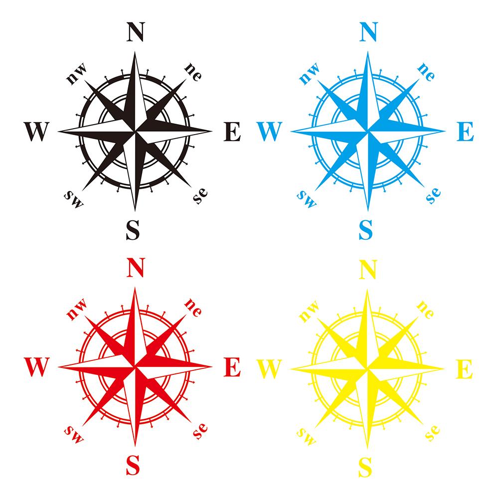 

50x50cm Art Design NSWE Compass Car Stickers PVC Decals Auto Decoration, Black, 501 Original