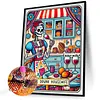 Tragen eines Rockskeletts Komplett-DIY-5D-Runden-Drill Edelsteinkunst-Diamant-Mal-Kits f&uuml;r Erwachsene/Anf&auml;nger Geschenkidee Wohnheimdekoration Diamant