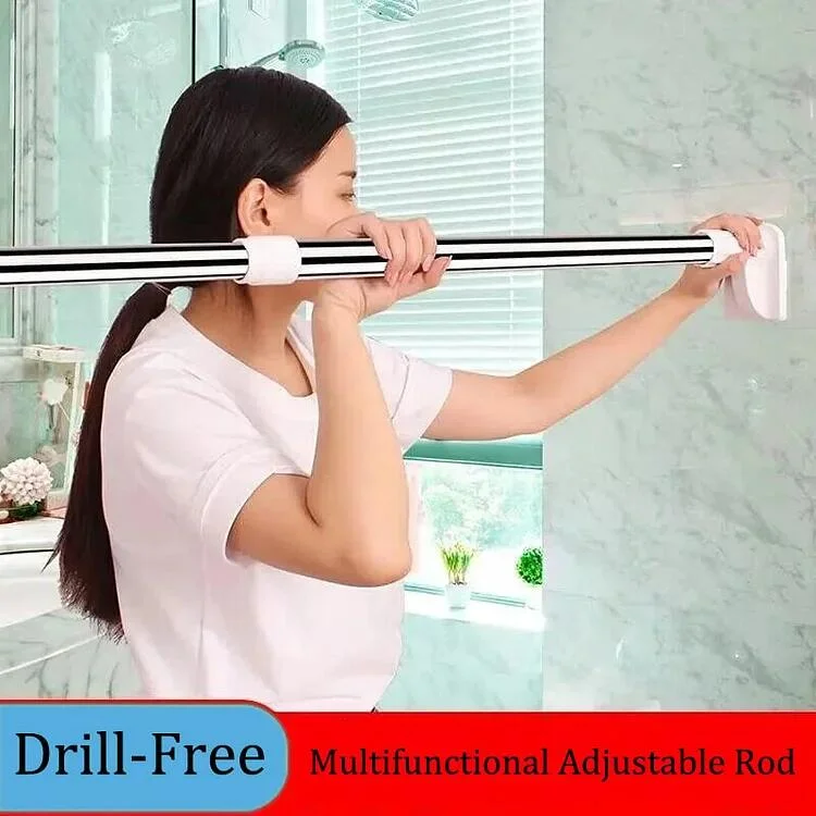 No-drill adjustable pole Clothes drying pole